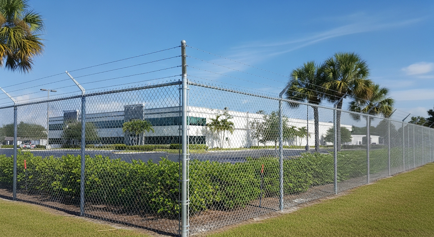 Commercial & Industrial Fencing installation in Tampa Bay, FL
